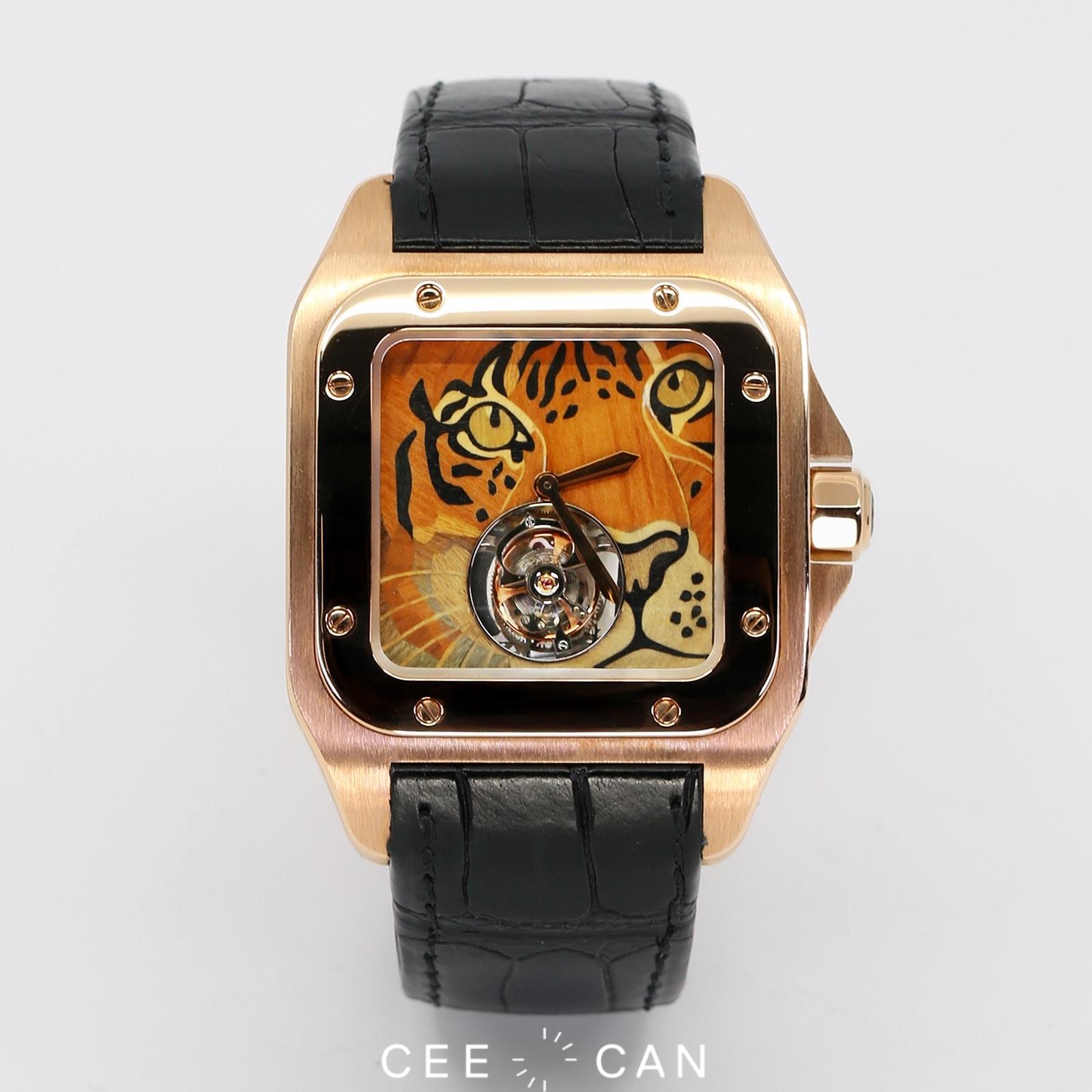 Santos 100 Tourbillon  Tiger  CARTIER