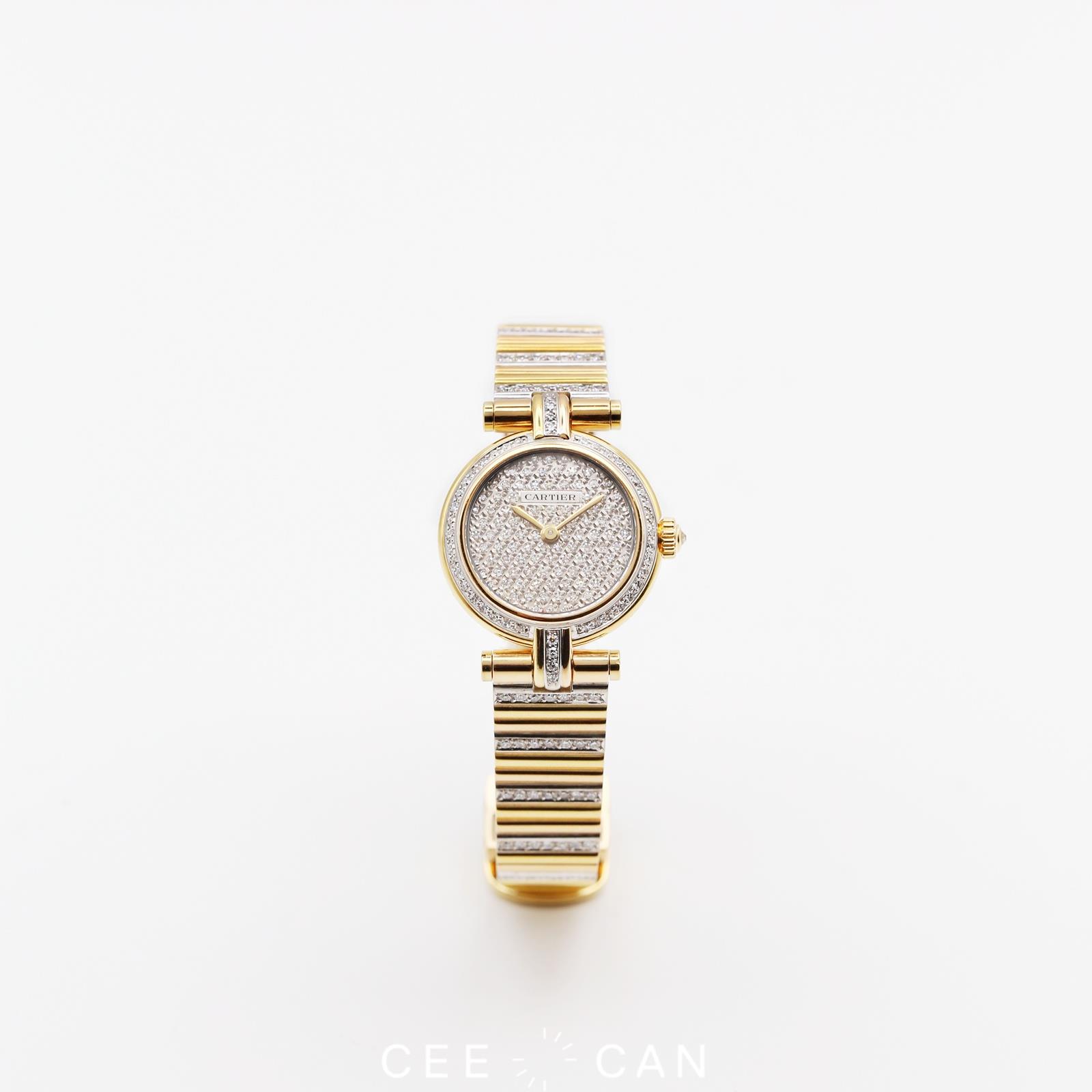 CARTIER Vendome 18K ParisDiamond Quartz 